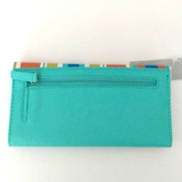 KENNETH COLE REACTION TEAL MULTI COMPARTMENT WALLET NWT - Picture 4 of 11